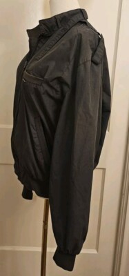 Vintage Members Only Mens Black Size 42 Iconic Racer Full Zip