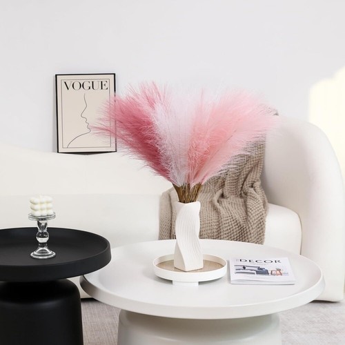 60 Pcs 24" Multicolor Pink Faux Pampas - Home, Wedding & Event Decor - Picture 3 of 24