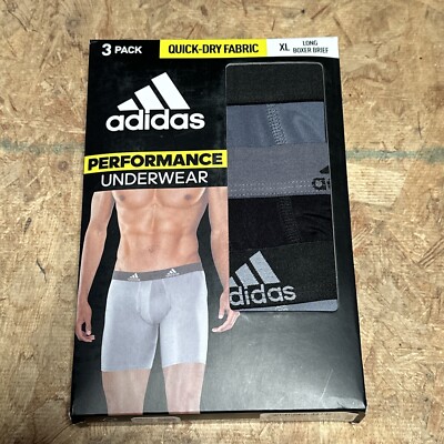 New adidas Men's Performance Long Boxer Brief Underwear (3