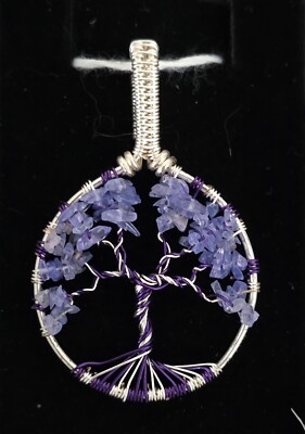 Handcrafted Wire Wrapped Tanzanite Gemstone Tree of Life Pendant