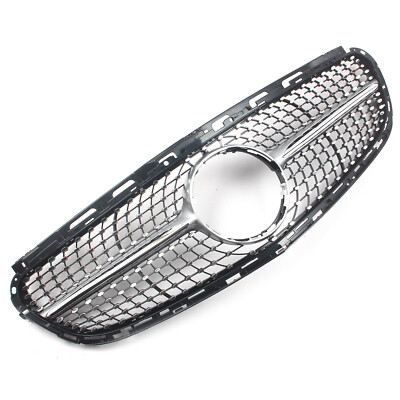 Front Bumper Grille Grill Sliver For Mercedes Benz 2014-2016 E