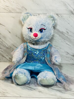 Build A Bear Disney Frozen Elsa 17  Sparkle Bear With Dress And Bows