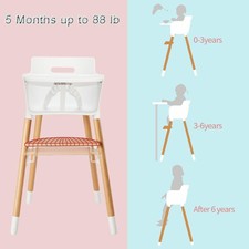 costzon wooden high chair