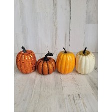 Halloween pumpkin glitter variety set white home decor