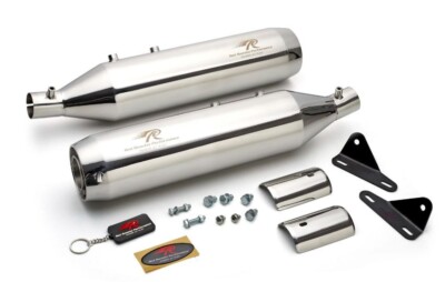 ''RED ROOSTER ASTRAL EXHAUST, POLISH'' FIT FOR ROYAL ENFIELD SUPER METEOR 650