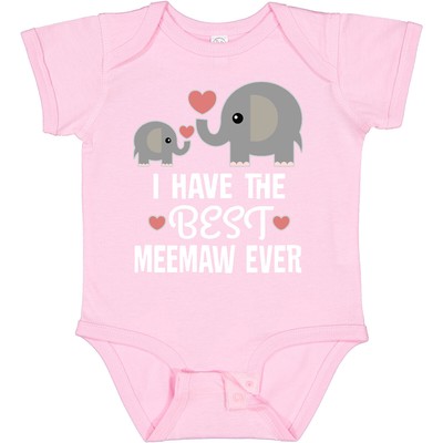 Inktastic Best Meemaw Ever Grandkids Baby Bodysuit Grandma Grandchild Worlds Hws