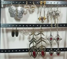 Goth Halloween Earrings Lot Punk Sugar Skull Ax Spiderweb JPI Spider Snake 