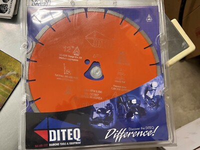 Diteq Gc-45Ax Orange 12'' X .125'' Liberty Bell Concrete Blade, NEW D22607