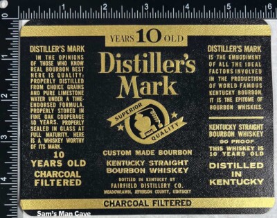 Distiller's Mark Kentucky Straight Bourbon Whiskey Label - KENTUCKY