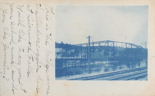 RPPC - Livermore Falls, ME -Bridge across Androscoggin - 第 1/2 張圖片
