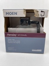 Moen Hensley Towel Ring MY3586BL Easy Press  Mark Installation Matte Black NIB