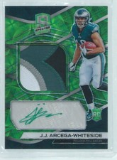 J.J. ARCEGA-WHITESIDE 2019 PANINI SPECTRA 4-COLOR PATCH AUTO GREEN RC #D 36/50