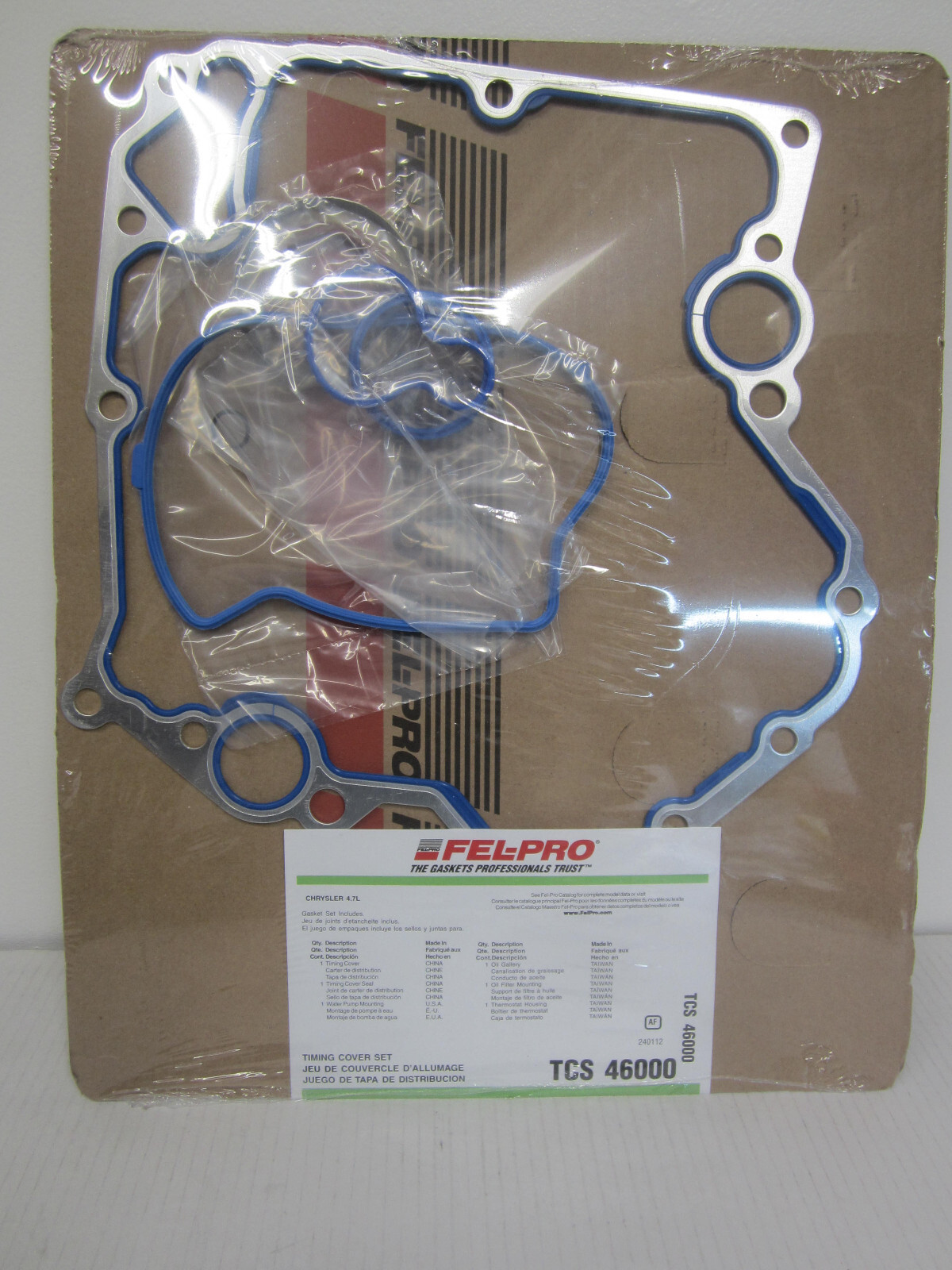 Engine Timing Cover Gasket Set Oil Seal Fel-Pro TCS 46000 fits Dodge 4.7L