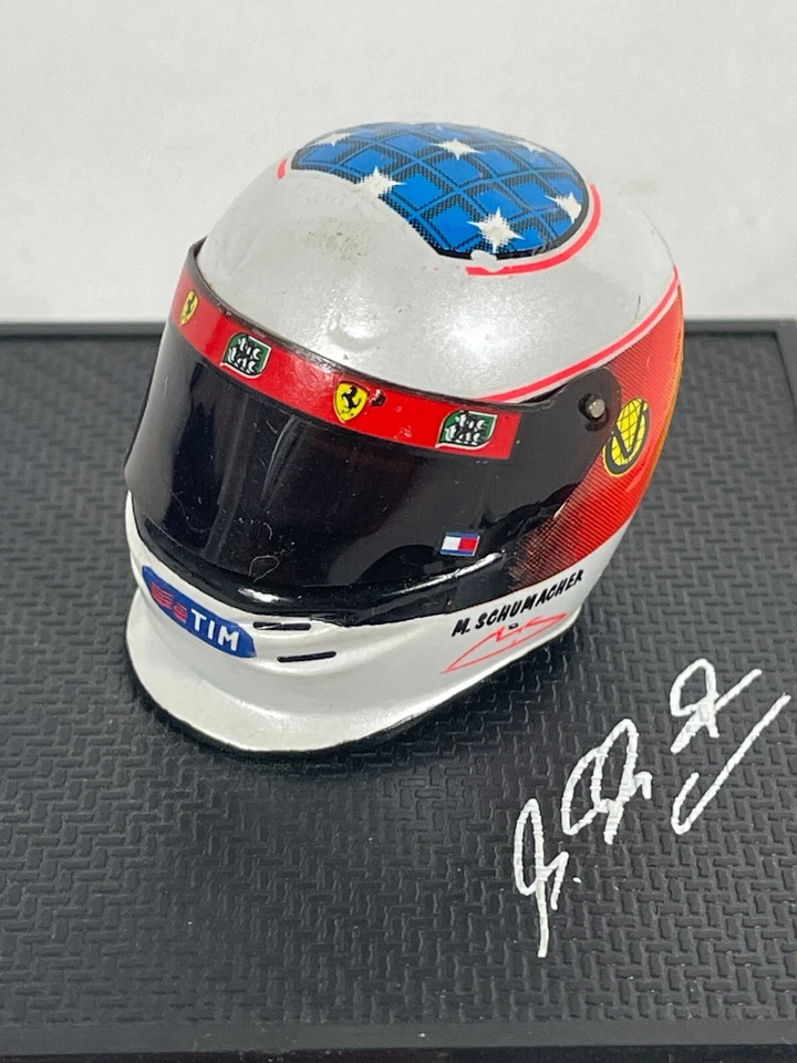 Hot Wheels Racing 1:8 Scale Michael Schumacher 1999 Helmet on Platform - Image 2 of 4