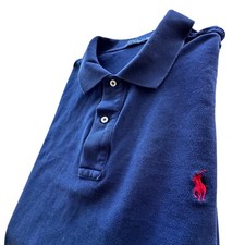 Polo Ralph Lauren Polo Shirt Mens Size 2XB Big Blue Short Sleeve Cotton
