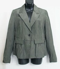 Dries Van Noten Women's Linen Blend Blazer Jacket Olive Size EU 42 US 10