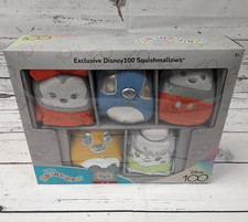 New Disney 100 Squishmallow Limited Edition 5pk Collectors Set Mickey Stitch