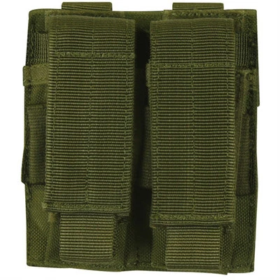 FOX TACTICAL NEW - Military Style Tactical Dual Pistol Mag MOLLE Pouch - OD GREEN OLIVE DRAB