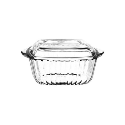 Glas Kasserolle Bräter mit Deckel 1,87L Ofen Backblech Kochgeschirr Servieren