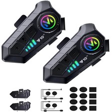 2 Pack Helmet Bluetooth Intercom IP65