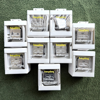9 HeyDay Chrome Dual Port USB-C 40W Wall Charger - NEW - DAMAGED PACKAGES