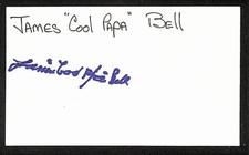 James Cool Papa Bell Signed/Autographed 3x5 Index Card HOF Grays JSA BA205570