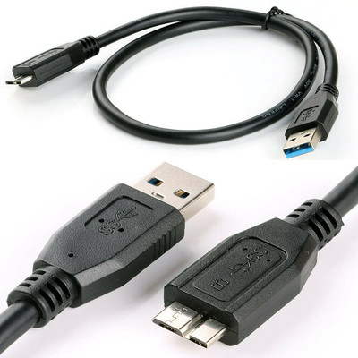 1x USB3.0 Kabel for Seagate Backup Plus Slim Tragbar Externe Festplatte, Schwarz