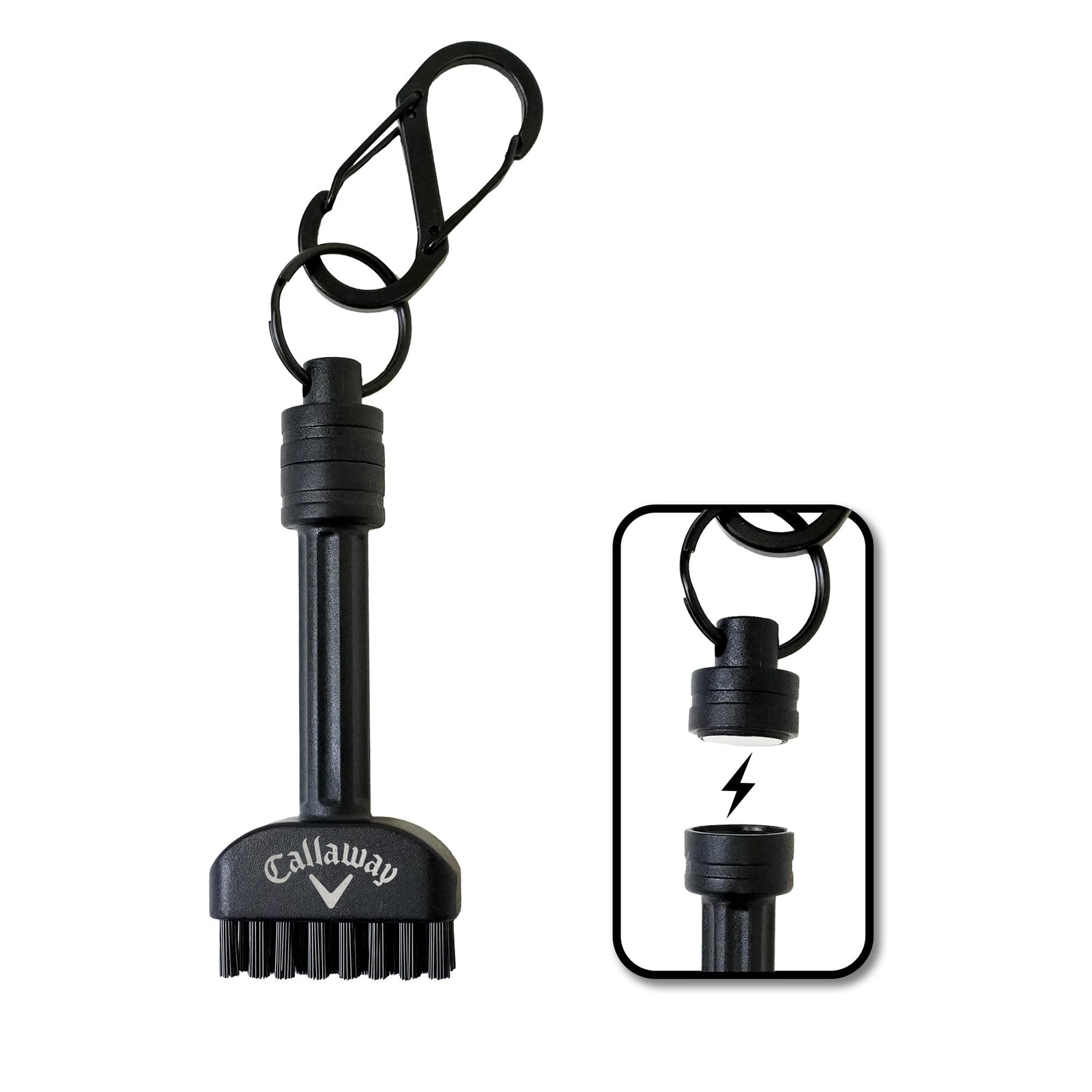 Mini-mag Magnetic Club Brush - Compact Brush, Black