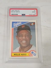 1992 Ziploc Willie Mays PSA 9. Giants. HOF