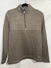 Van Heusen Quarter-Zip Pullover Sweater   Men  s Medium   Classic Fit   Gray