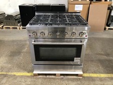 36 in. Gas Range, 6 Burners, Stainless Steel ...