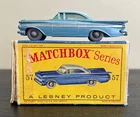 1959 CHEVROLET IMPALA-LESNEY MATCHBOX NO.57- ORG-TWO TONE PAINT EXC- DIECAST TOY