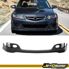 Fits 06-08 Acura TSX EURO-R Style Front Bumper Lip Spoiler PU Unpainted Black
