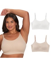 Playtex Seamless Full Coverage Wireless Bra, 2-Pack Women's