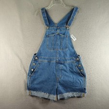 Pantalones cortos de jean Old Navy para mujer azul medio con puños babero mameluco