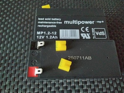 Multipower Blei-Akku MP1.2-12 Pb 12V 1,2Ah VdS Akku AGM GEL Herstellung 11.7.25