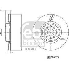 febi bilstein 186335 Bremsscheibe für AUDI VW CUPRA Q4 ID 4 ID 5 BORN F4B F4N