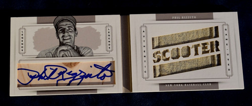 Phil Rizzuto 2014 National Treasures Legends auto booklet /10