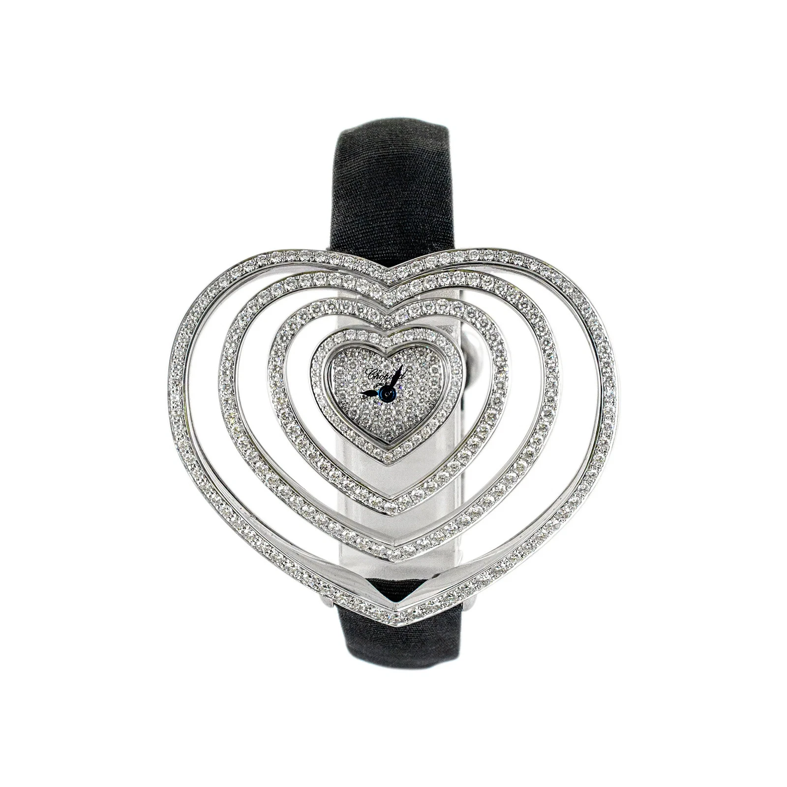 Chopard — Ladies Chopard Heart Shaped Diamond 13/7172-20 48MM 18K White Gold Watch