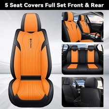 Waterproof Universal Nappa Leather Car 5 Seat Covers Full Set Interior Protector