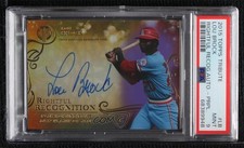 2015 Tribute Rightful Recognition Purple 8/10 Lou Brock PSA 9 MINT Auto HOF 2k3