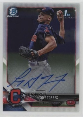 2018 Bowman Draft Chrome Pick Lenny Torres Jr #CDA-LT Auto n1u