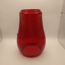 Antique Dietz Ruby Red Glass FitzAll Railroad Globe Loc-Nob Cadium Inside Glow 