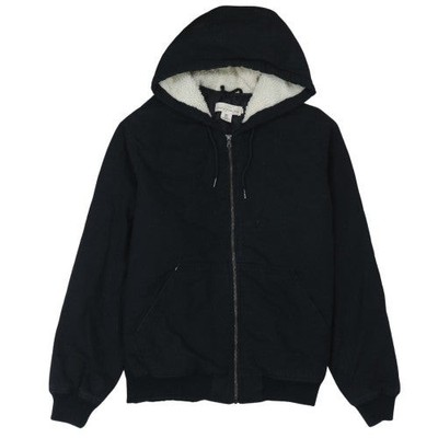 H&M L.O.G.G. Gefütterte Baumwolljacke Herren schwarz XL mit Kapuze