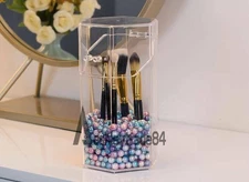 Dust-Proof Transparent Makeup Brushes Holder Organizer Box Cosmetic Accessories 