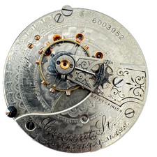 Antique 18s 1893 Waltham 17 Jewel Hunter Pocket Watch Movement Crescent St. USA