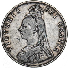 1889 Double Florin - Victoria British Silver Coin