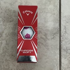 Callaway Chrome Soft Truvis Golf Balls Sleeve 3 Balls  Pink New Noob Soccer