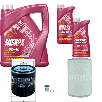 MAHLE Inspektionspaket 7 L MANNOL Formula 5W-40 für Alfa Romeo Giulietta 1.4 TB