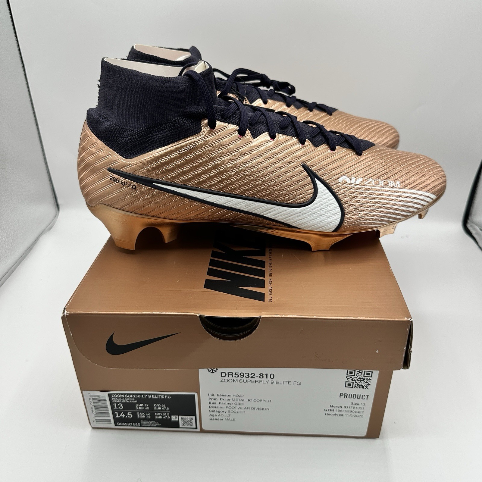 Nike Mercurial Superfly 9 Elite FG Generation Pack DR5932-810 Men Size 13